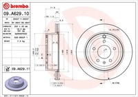 фото thumb №8, Тормозные диски тормозные задняя brembo 09.a629.11 09a62911