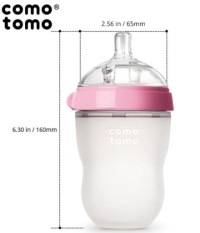 Comotomo Силиконовая антиколиковая бутылочка 250 мл 2 шт