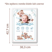 РЕГИСТРАЦИЯ ДЕТСТВА С ФОТО В РАМКЕ ДЛЯ МАЛЬЧИКА А3