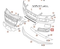 фото thumb №10, Audi tt 8j передня частина left fog light решітка 8j0807681j3fz