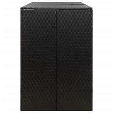 Чехол vidaXL на 3 мусорных бака, черный, 207x80x117 см, полиротанг 3198
