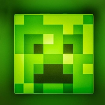 Lampka Minecraft CREEPER kwadratowa10x10cm Czujnik Zmierzchu Licencjonowana