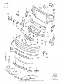 фото thumb №8, Молдинг бампера средний перед ford galaxy 00-06