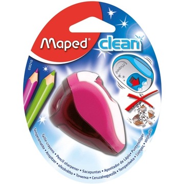 Двойная точилка MAPED CLEAN, розовая, НОВИНКА
