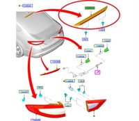 фото thumb №14, Свет ''стоп'' mondeo 14 sedan mustang 15- /24-_ 5329967 _ ds73-13a601-al