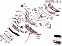 Mercedes-benz a w176 накладка бампера передній нижня молдинг a1768850736 Зі Шроту, фото thumb