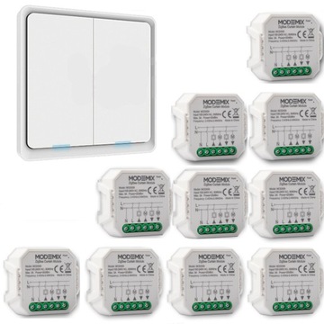 10x КОНТРОЛЛЕР РОЛЬСТАВНИ ZIGBEE TUYA + ГРУППОВОЙ ПЕРЕКЛЮЧАТЕЛЬ