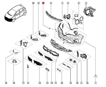 фото thumb №7, Заглушка фаркоп бампера перед terqt renault zoe ii 511808777r