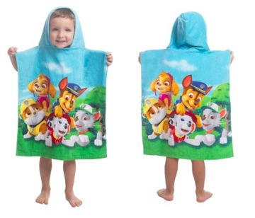 ПОЛОТЕНЦЕ ДЛЯ ПЛАВАНИЯ PAW PATROL PONCHO С КАПЮШОНОМ, ХЛОПОК 100% ОРИГИНАЛ