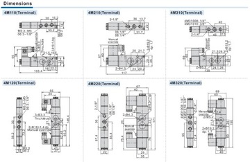 СОЛЕНОИДНЫЙ КЛАПАН NAMUR AIRTAC 4M210-08 BG 1/4-24 В постоянного тока