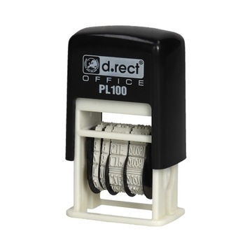 Штамп даты PL100 черный D.RECT