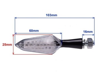 Kierunkowskazy kierunki motocyklowe metal LED