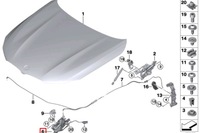 фото thumb №9, Bmw 5 g30 левая капот, замок крышки двигателя 7347410 nowa оригинальная 512373