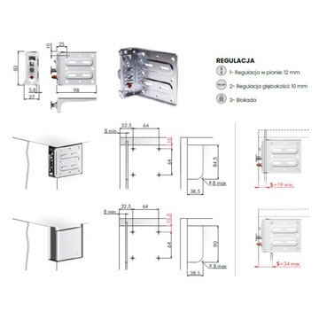 Комплект подвесок для шкафа Libra H11 Italiana L+R