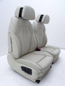 фото thumb №5, Bmw x5 f15 13-18 сиденья комфорт диван бежевая кожа европа 5 человек 40km