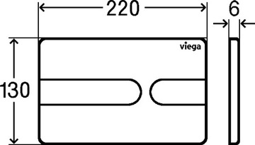 Кнопка смыва Viega, Мотив 23, глянцевый хром