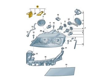 фото thumb №13, Набор ремонтный фара audi a3 8p 8p0998121a