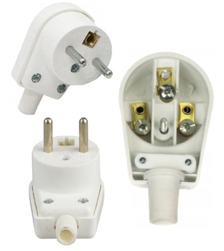 VIPLAST WTYCZKA KĄTOWA 16A 250V BIAŁA 230V WB-6