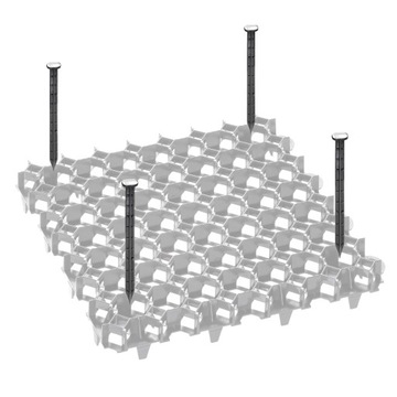 16x парковочная решетка для газона и дороги 50x50x4 см + 64 анкера GEOKRATA AŻUR