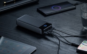 Powerbank Enerwow 30000 mAh antracytowy