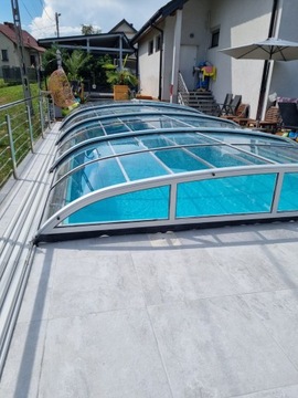 ZADASZENIE basenowe Elegant 6,58x3,72x0,80 niskie