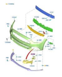 Абсорбер бампера передній ford mustang 2015-17 Доставка, фото thumb