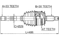 фото thumb №3, Шарнир полуось наружный задний mitsubishi pajero montero sport kh0