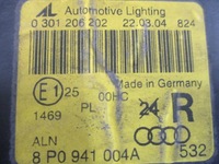 фото thumb №4, Audi a3 8p лампа фара правый перед оригинал