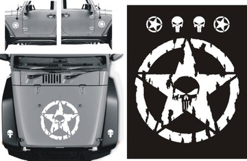 Наклейка PUNISHER STAR JEEP 46см 4x4 TUNING 326