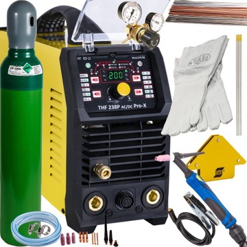 TIG MAGNUM 238P AC/DC PRO-X 2OOA 60% ИМПУЛЬСНАЯ СВАРОЧНАЯ СВАРОЧНАЯ МАШИНА НАБОР ИЗ 2 ШТ.