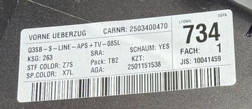 фото thumb №9, Audi q3 sq3 83a 83f ii бампер перед переднє sportback z7s lz7s 4xpdc