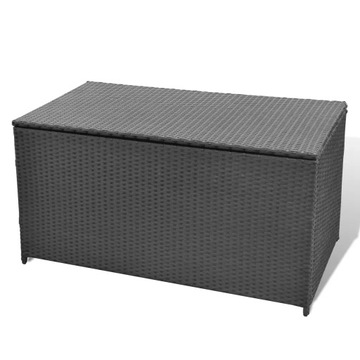 vidaXL Garden Box Черный 120 x 50 x 60 см PE Ротанг