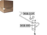 фото thumb №1, Гумовий елемент стабілізатора mitsubishi задня carisma da 1995-