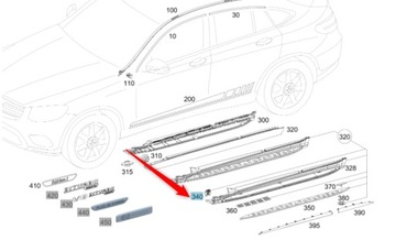 фото thumb №1, Кліпса кріплення порога mercedes glc c253 w253 x253