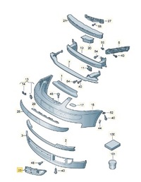 фото thumb №14, Решітка бампера протитуманної фари права touran 1t0853666a