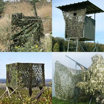 Сетка военная садовая камуфляжная двойная со шнурком 1,5х25м.