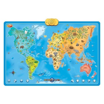 60846 DUMEL INTERAKTYWNA MAPA ZWIERZĘTA ŚWIATA
