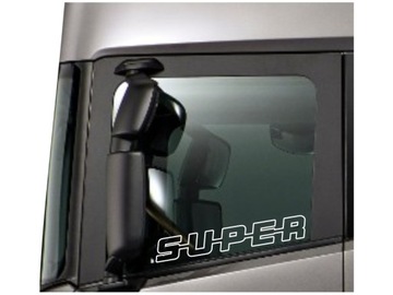 Наклейка SUPER Scania на грузовик, окно * ЦВЕТА * 50см