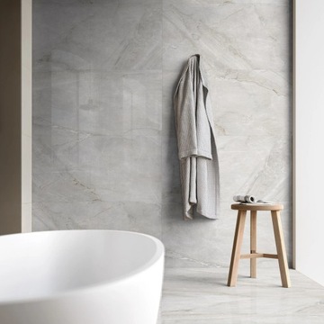 ПЛИТКА ДЛЯ ВАННОЙ КОМНАТЫ, КУХНИ, НАСТЕННАЯ ПЛИТКА GRESS МРАМОР MASSIMO STONE 60x120 БЛЕСК