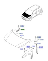 фото thumb №1, Петля капот ліва сторона перед hyundai i20 2015-2020