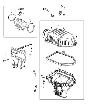фото thumb №11, Корпус фільтра повітря dodge charger challenger 6.2 srt 2015- 68175165ac