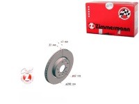 фото thumb №1, Тормозные диски тормозные 2szt fiat sedici 06- перед zimmer