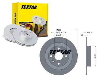 TEXTAR TARCZA HAMULCOWA MAZDA 323/323F/MX3/MX5