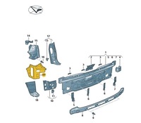 фото thumb №1, Підсилювач заднього поперечина ліва сторона vw t-roc oe: 2ga813391