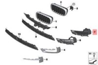 Bmw x5 f15 бампер передний чёрный закрытая решётка левая 7307993 51117307993 Киев, фото thumb