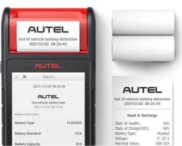 ТЕСТЕР АККУМУЛЯТОРА AUTEL BT608 + ДИАГНОСТИЧЕСКАЯ ПЕЧАТЬ