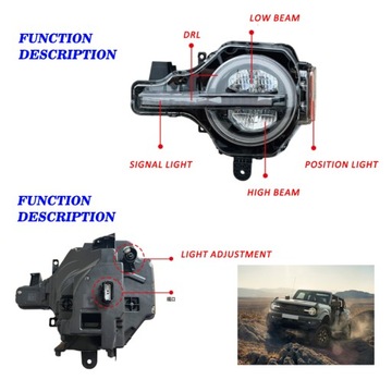 фото thumb №6, Лампи фари перед led ford bronco 21-23