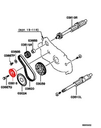 фото thumb №16, Ролик натяжителя hyundai hyundai santa fé i sm 2.