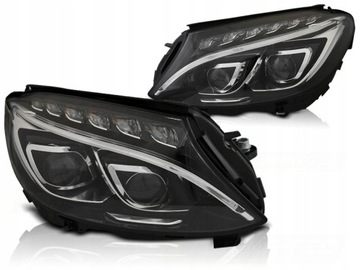 фото thumb №2, Лампы do mercedes w205 c-klasa 2014 do 2018 drl led чёрный