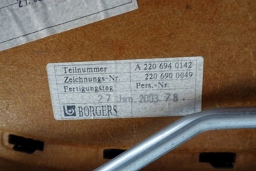 фото thumb №5, Mercedes w220 ролета стёкла зад полка задней кожа кожаный 2208100020